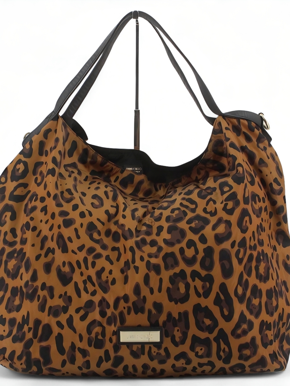 JIMMY CHOO Leopard Tote Bag shown live